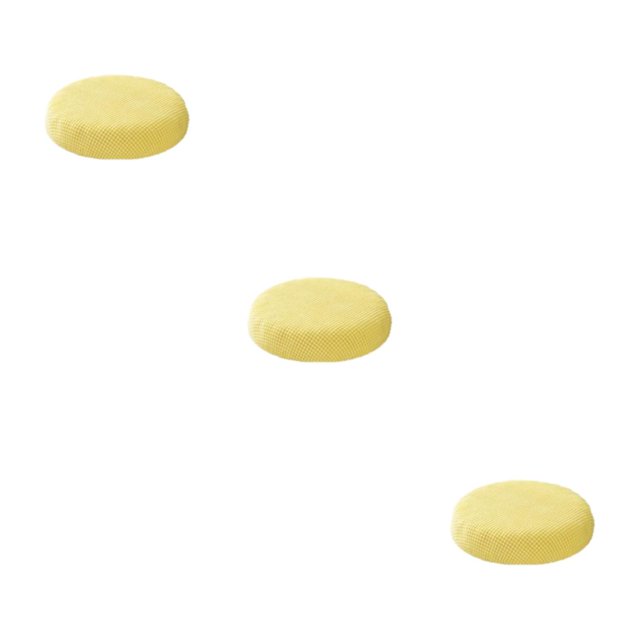 relayinert Round Cushion Mildly Waterproofed For Relaxation Mild Waterproofing Seat Covers yellow 3Set