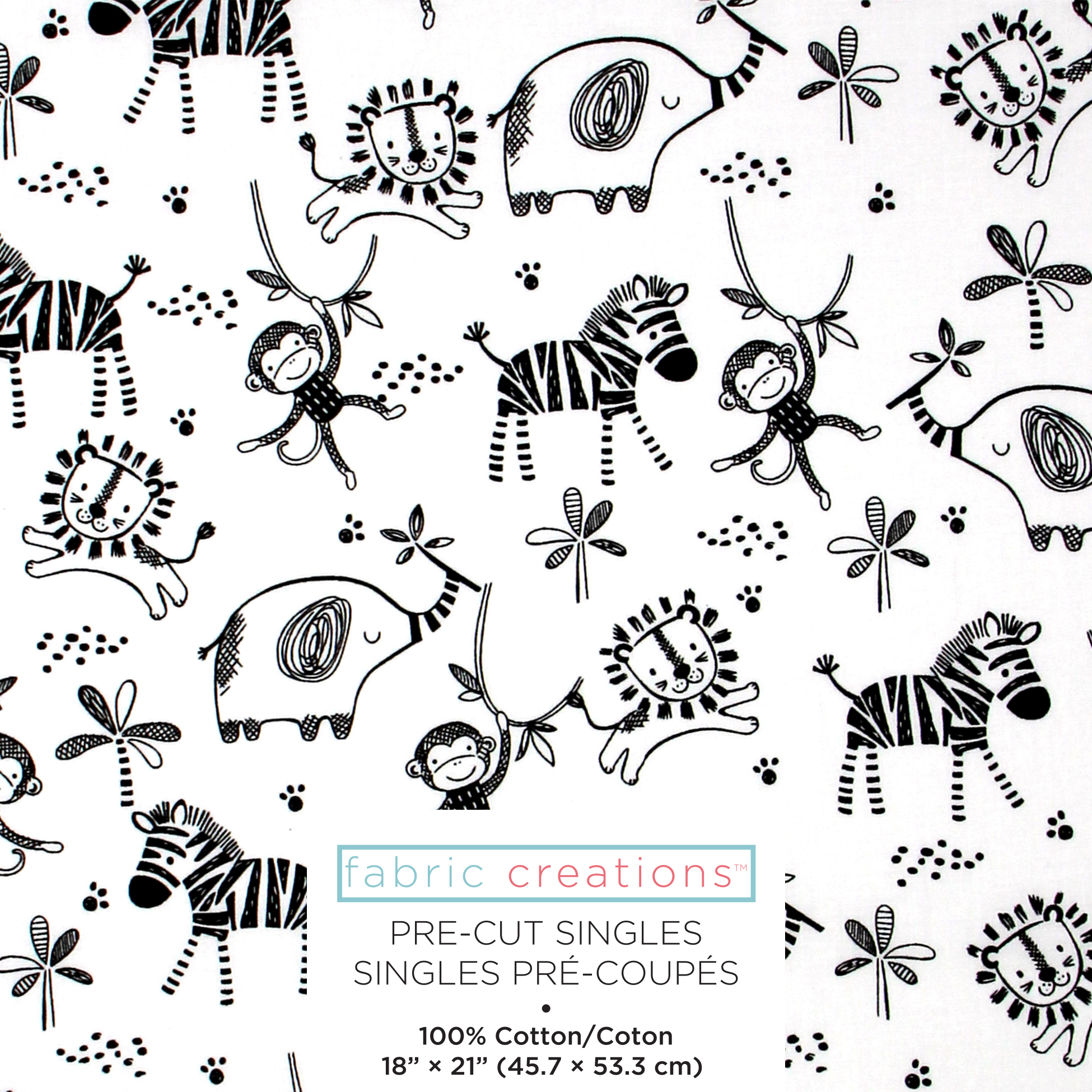 FABRIC CREATIONS uni blanc coupon fat quarter 45.7 × 53.3 cm (18 × 21 po)