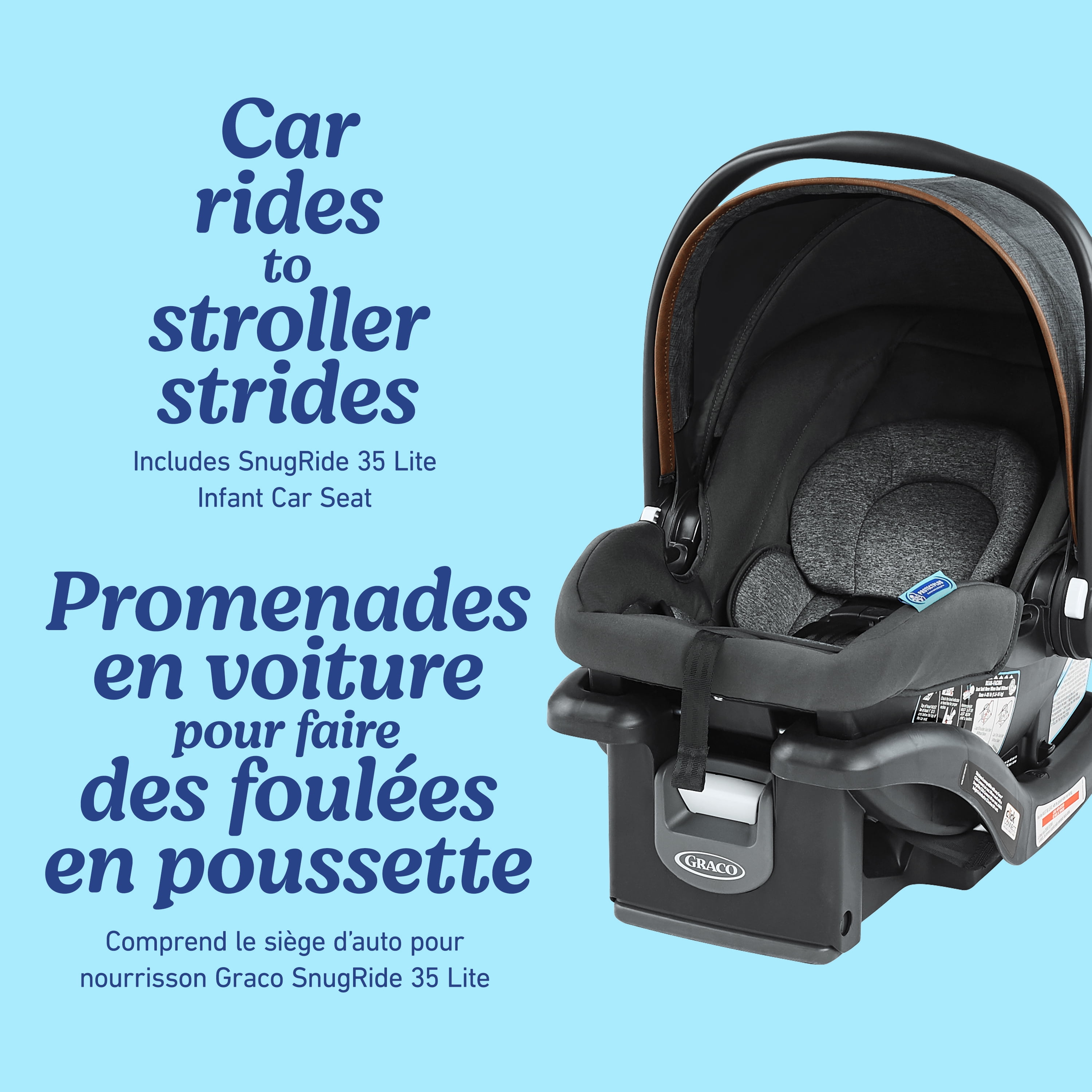 Graco Modes Trio Travel System, 3-in-1 Baby Stroller and Car Seat Combo, Rear-Facing from 1.8-16 kg (4-35 lb)