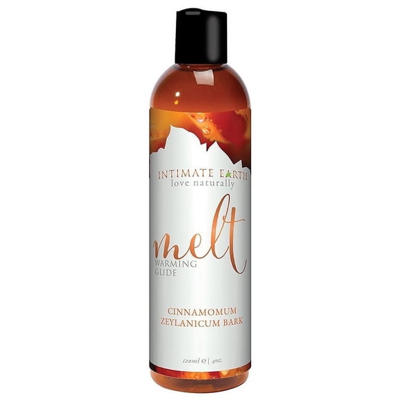 Intimate Earth Lubrifiant Personnel Chauffant à Base d'Eau avec Extrait d'Écorce de Cinnamomum Zeylanicum, 4 oz