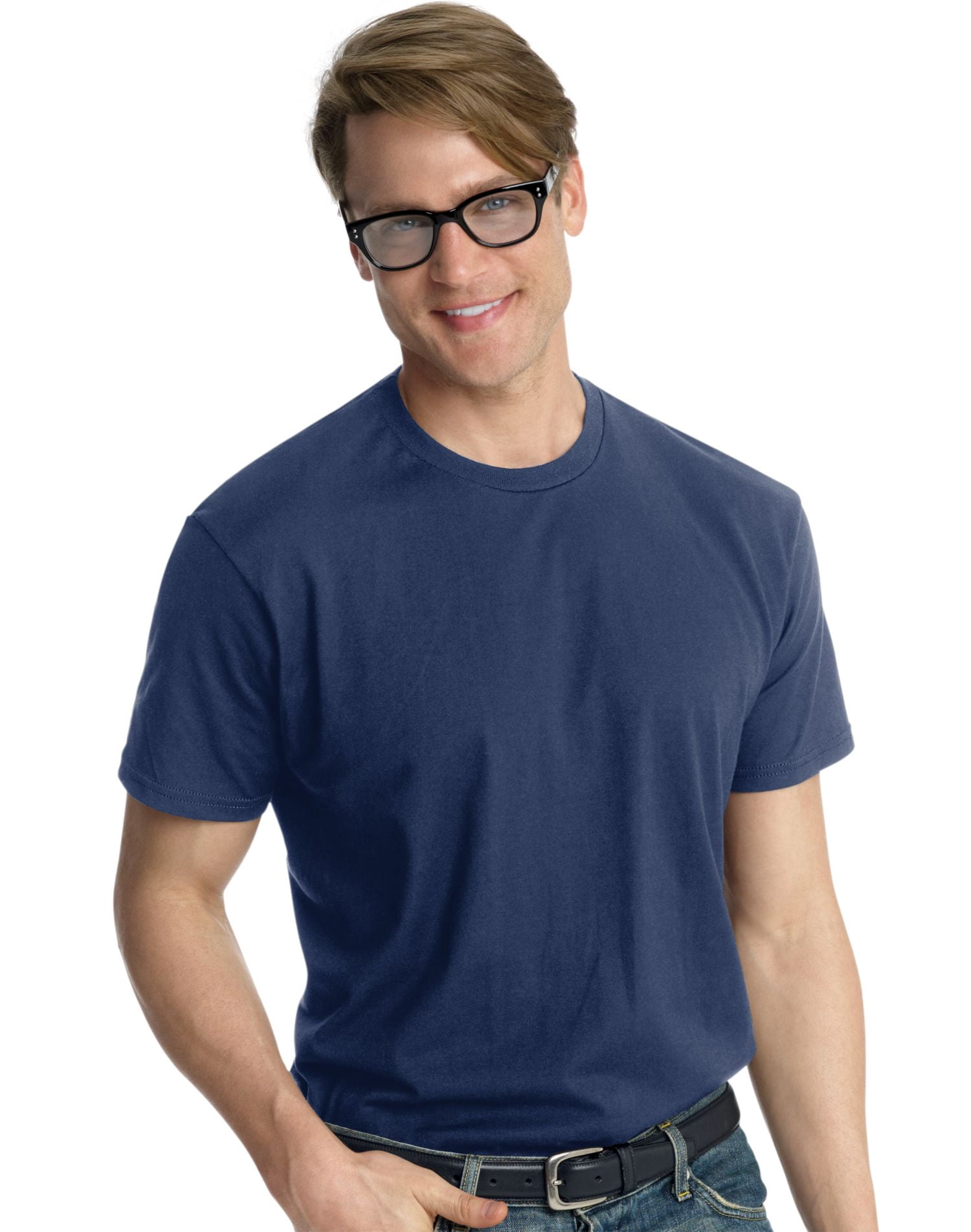 Hanes Nano-T Men`s T-shirt, 3X, Vintage Navy