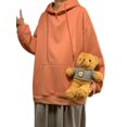 thumbnail image 3 of LUXUR Hommes Sweat à Capuche Manches Longues Casual Hiver Rose XL, 3 of 3