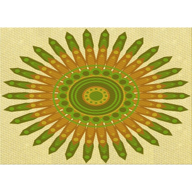 Ahgly Company Machine Washable Indoor Rectangle Transitional Dark Golden Rod Brown Area Rugs, 5' x 8'