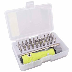 32 Dans 1 Précision Interchangeable Mini Set de tournevis magnétique à fente Kit d'outils de réparation Kit de tourne Visseuse , Plat, Phillips, Hex , Outils de réparation professionnels , Convient