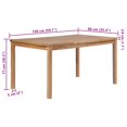 thumbnail image 4 of vidaXL Garden Table 150x90x77 cm Solid Teak Wood, 4 of 5