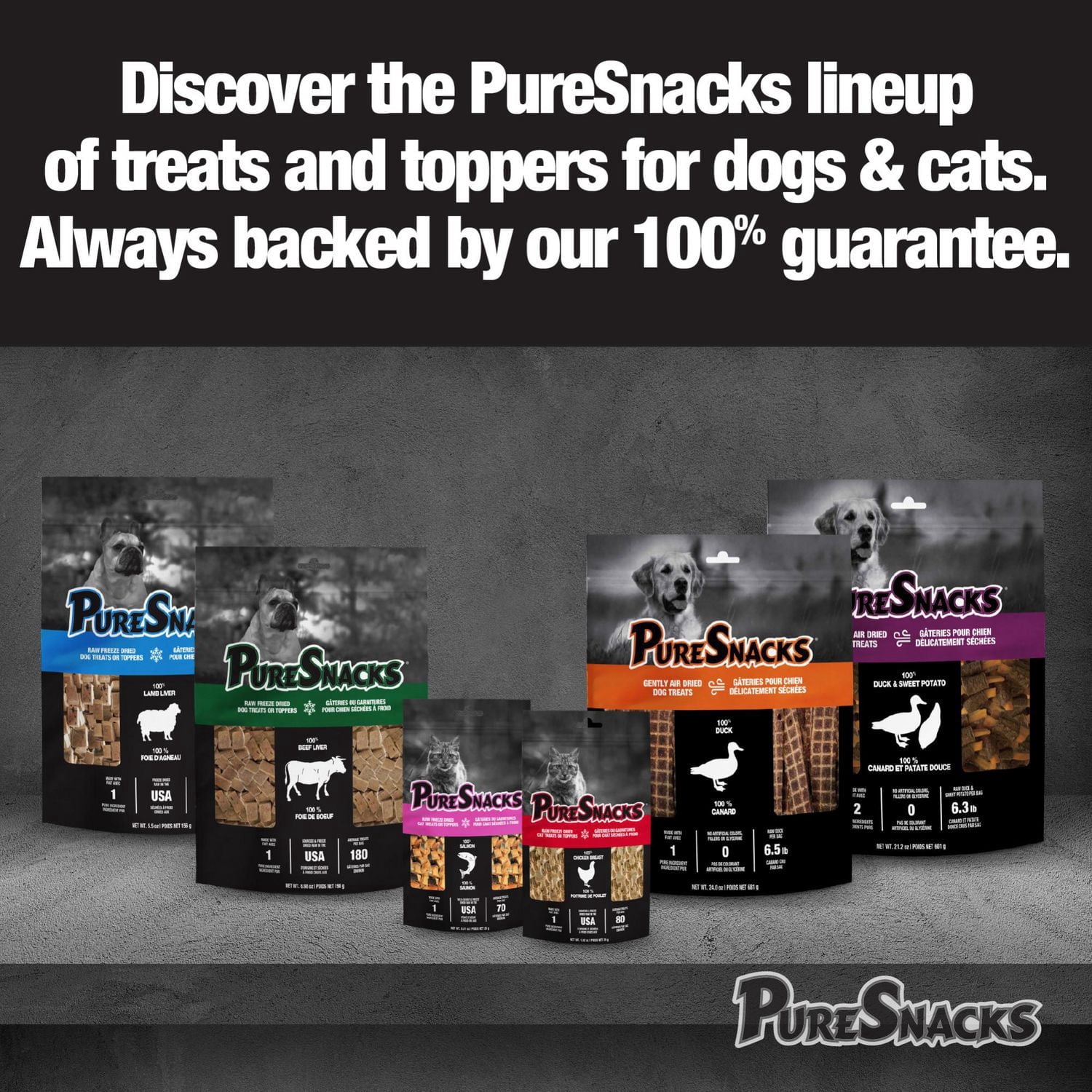 PureSnacks gâteries séchées à froid de foie de boeuf pour chien