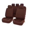 thumbnail image 3 of Luzkey PU Leather Car Seat Covers, Washable Front Rear Seat Covers, Classic Waterproof Protector for Vehicles Suvs Car Accessories Coffee, 3 of 6