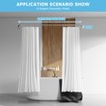 thumbnail image 4 of Corner Shower Curtain Rod 47.2" X (55"-71") Shower Curtain Rod, Convertible U and L Shaped Shower Curtain Rod for Bathroom, 6 Splice Sizes with 24 Stainless Steel Shower Rings, 4 of 8
