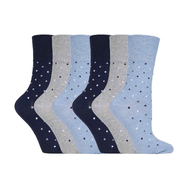 Gentle Grip - 6 Pairs Ladies Gentle Grip Non Elastic Crew Socks