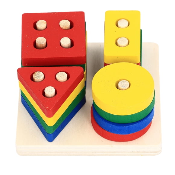 Geometric Columns Building Blocks, Durable Fun Geometric Stacker Building Blocks for Kids Type 1,Type 2,Type 3