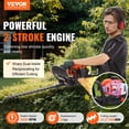 thumbnail image 2 of VEVOR Taille-Haie à Gaz de 23,2 Po 26 Cc à 2 Cycles, Taille-Haie Portatif à Essence avec Lame à Double Face à Double Action, Tête de Taille Réglable à 180°, Convient pour Tailler les Arbustes, Buissons Bas, 2 of 9