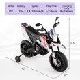thumbnail image 3 of Costway 12V Licensed Aprilia Kids Ride On Motorcycle Electric Dirt Bike with Light & Music, 3 of 10