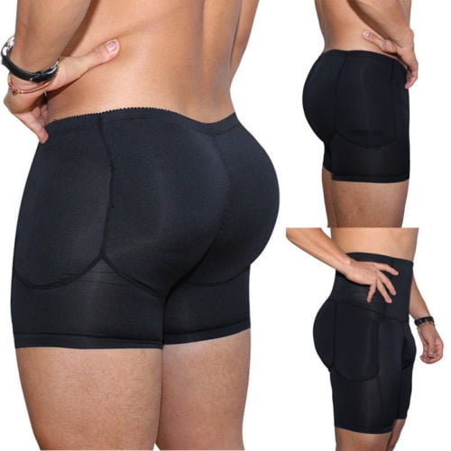 Men's Body Shaper Padded Shorts Boxer Underwear Tummy Control Shapewear Enhance Butt Lifter Briefs