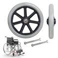 thumbnail image 3 of Becaristey 2x Roue avant 8inch pour Roulettes Ultra-Silencieux pour Fauteuils Roulants Déambulateurs Gris 8 Pouces, 3 of 6