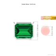 thumbnail image 3 of Angara Lab Grown Emerald Necklace - Bezel-Set Emerald-Cut Emerald Pendant in Platinum for Women, 3 of 8