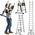 thumbnail image 1 of WINGOMART Telescopic Extension Ladder, Portable Aluminum A-Frame Folding Telescoping Ladder, 1 of 9