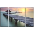 thumbnail image 2 of Design Art Wooden Sea Bridge And Sunset Seashore Photo Canvas Art Print, 2 of 2