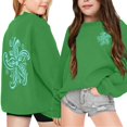 thumbnail image 2 of AJIWYH Chandails à Capuchon pour Filles Mode pour Filles Décontracté Imprimé Chandail à Capuchon à Manches Longues Haut Mode pour Filles Vert, 7-8 Ans, 2 of 4