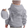 thumbnail image 1 of PMVFHDE Liquidation Automne Sweat à Col Rond Sweat à Capuche pour Filles Manches Longues Sweat à Capuche Graphique Pulls Mignons pour Enfants Vêtements pour Filles Gris,130, 1 of 5