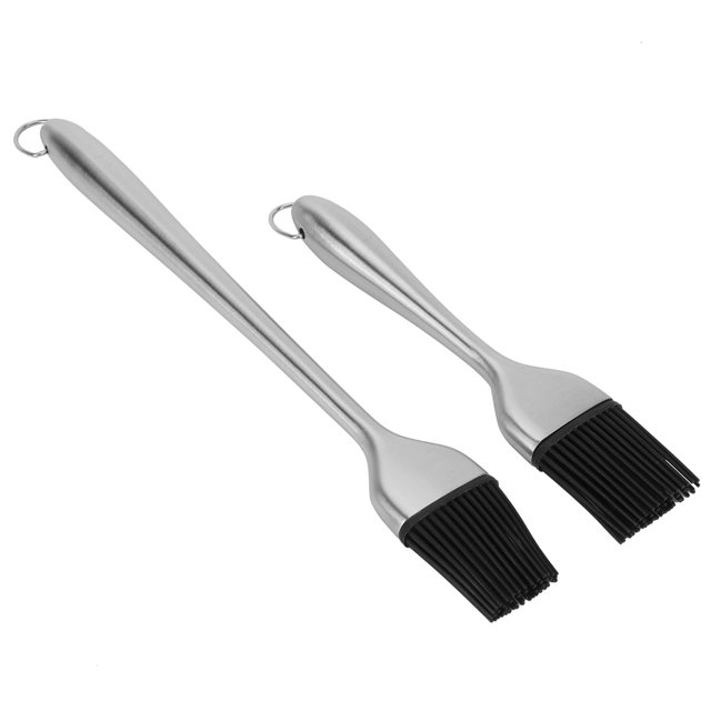 Home Supplies,2Pcs/Set Stainless Steel Oil Cooking Tools Silicone Brush Unbeatable Value