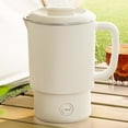 thumbnail image 1 of Portable Kettle Stainless Steel Travel Water Boiler Heating Compact Design For Home Camping Outdoor Use Wavy Double Layer Glass Mug Drinking Glasses Mugs 50s Drinking Glasses Vegan Mug Set Teal, 1 of 3