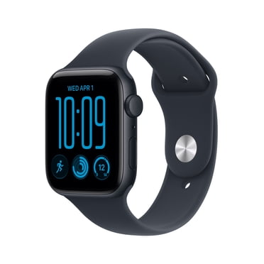 Apple Watch SE 3 GPS 44mm Midnight Aluminium Case with Navy Blue Sport Band - S/M (2026)