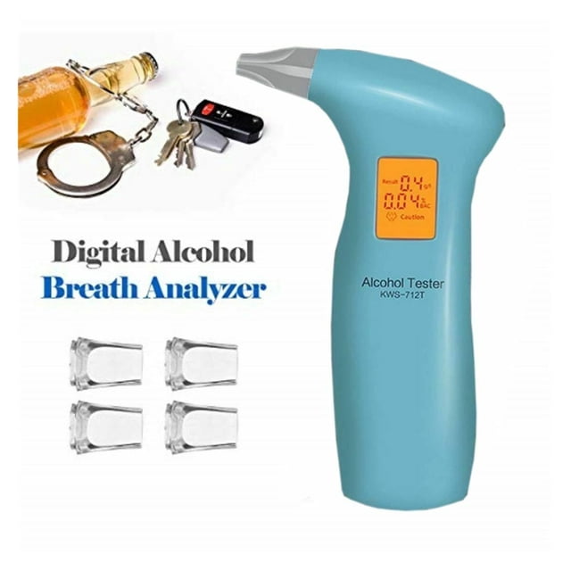 1 Pcs Testeur d'Alcool Numérique Portatif Rétroéclairé Testeur d'Alcool Numérique Alcootest Analyseur Analyseur Détecteur LCD Rétroéclairage, Précision Élevée