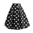 thumbnail image 2 of Japceit Jupes pour Femmes Jupe Plissée à Pois à la Mode et Polyvalente, 2 of 9