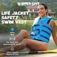 thumbnail image 2 of TRC Recreation Super Soft Small Life Jacket Vinyl Coated Foam Swim Vest, Blue, 2 of 8