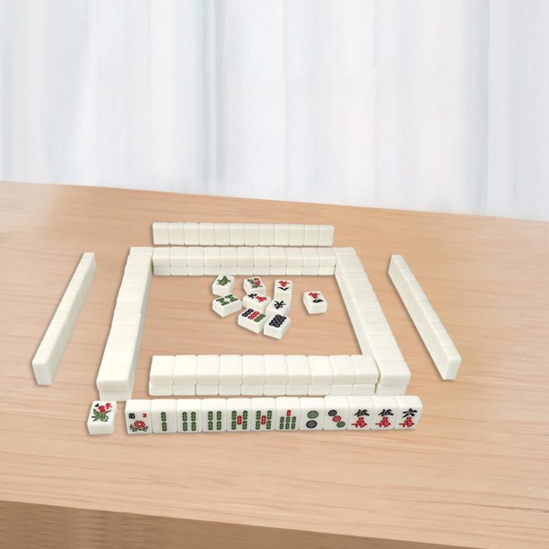 Mini Mahjong Set – Ensemble Traditionnel Chinois Riichi Mahjong Avec