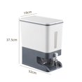 thumbnail image 2 of Rice Dispenser Multifunctional Storage Container Cereal Dispenser Rice Dispenser Bucket 10KG Airtight Rice for Rice Gray, 2 of 9