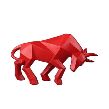 Maytalsory Add Character To Home Remarkable Bull Sculpture Wonderful Gift Decoration Bulls red