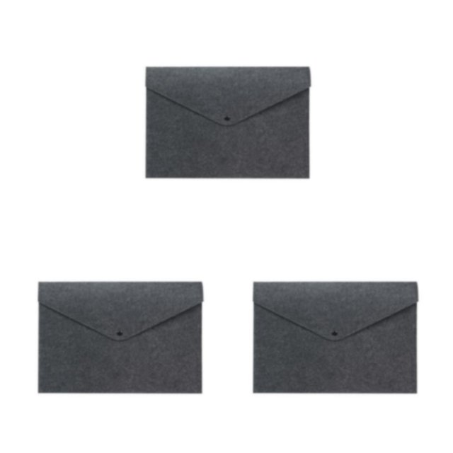 Youkk Convenient File Document Bag Store And Sort With Ease Easy Access To Supplies Felt Folder Organizer dark grey 3Set