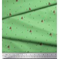 thumbnail image 2 of Soimoi Green Rayon Fabric Abstract & Tree Folk Art Decor Fabric Printed Yard 56 Inch Wide, 2 of 5