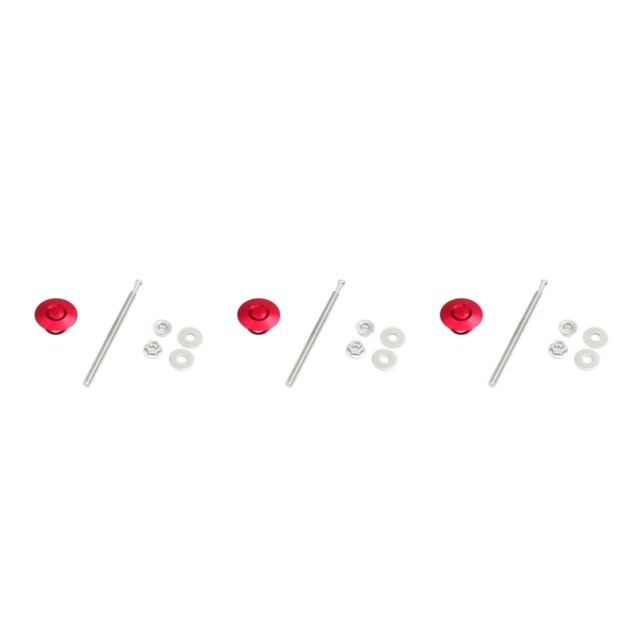 Ruiboury Lightweight Hood Lock For Car Modification Security Sleek Affordable red DP17-32 3Set