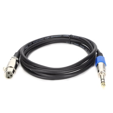 XLR Female To 6.35mm 1/4 Inch TRS Male Jack  Balanced  Interconnect Cable,JD6015 XLR To 1/4 Inch Microphone Cable 2 M,TRS Stereo Mic Cable For Microphones