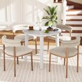 thumbnail image 4 of Gymax 35''  Kitchen Table Round Dining Table w/ Marble-textured Veneer Tabletop White, 4 of 10