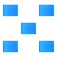 thumbnail image 1 of mmirethe Durable Silicone Baking Sheet for Non-Stick Cake Baking Heat Resistant Blue 26x31cm 5Set, 1 of 1