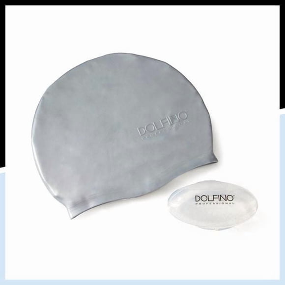 Bonnet de bain en silicone Dolfino Pro - Argent