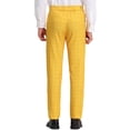 thumbnail image 3 of INSPIRE CHIC Men's Dress Plaid Printed Business Checked Pants 36 Yellow, 3 of 7