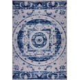 thumbnail image 1 of Ladole Rugs Kahina Traditional Botanical Style Sustainable Innovative Area Rug Carpet Tapis in Blue, 1 of 4