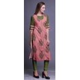 thumbnail image 3 of Bimba Kurti Droite Décontractée Imprimée Haut à Manches 3/4 Longue Kurta Robe pour Femmes, 3 of 6