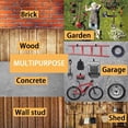 thumbnail image 3 of Supports de Rangement, Ensemble d'Outils de Jardin Garage Robuste Long Panneau Crochet de Rangement Support Échelle de Jardin Porte-Outils de Vélo Crochet Ensemble d'Outils de Jardin, Support de Rangement de Garage, Rangement d'Outils de Jardin, 3 of 8