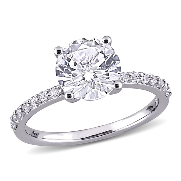 Miabella 2-3/4 Carat T.G.W. Created White Sapphire 10k White Gold Engagement Ring