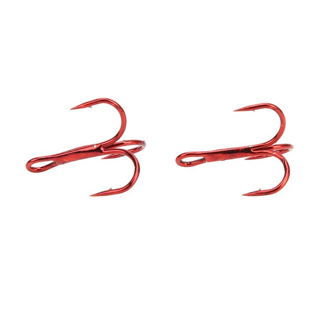 Corrosion Resistance Red 100PCS Fishing Hook, Fishhook, For Stream Sea Fishing Pool Wild Fishing 8#