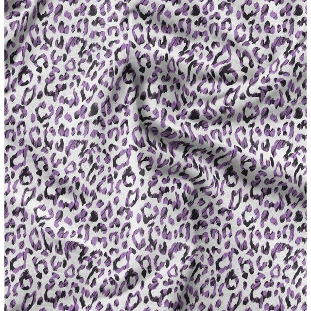 Soimoi Cotton Cambric Fabric Leopard Animal Skin Print Fabric by Yard 42 Inch Wide