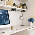 thumbnail image 2 of BUYISI Support Durable pour Ordinateur Portable, Support sous le Bureau avec Vis, 3 Pcs, Étagère de Rangement en Aluminium pour Ordinateur, Ruban Double Face, Noir, 2 of 5