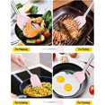 thumbnail image 3 of Bundlepro Pack of 2 Silicone Spatulas Turners, Non Stick Slotted and Solid Kitchen Utensils, 3 of 6