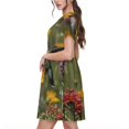 thumbnail image 2 of Vsdgher Robe Colibri pour Femmes Été 2025 Décontractée Midi Maxi Légère à Manches Courtes Col Rond Robe de Plage, 2 of 6