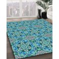 thumbnail image 3 of Ahgly Tapis Rectangulaire Lavable en Machine Turquoise Vert, 8 Pieds x 10 Pieds, 3 of 7